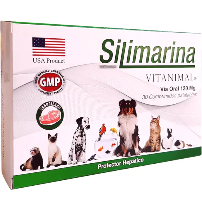 Silimarina Vitanimal 30 comprimidos – Suplemento Protector Hepatico para Perros y Gatos
