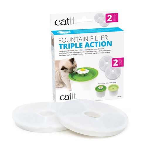 Filtro Fuente Agua Catit Flor 3 Litros 2 unidades